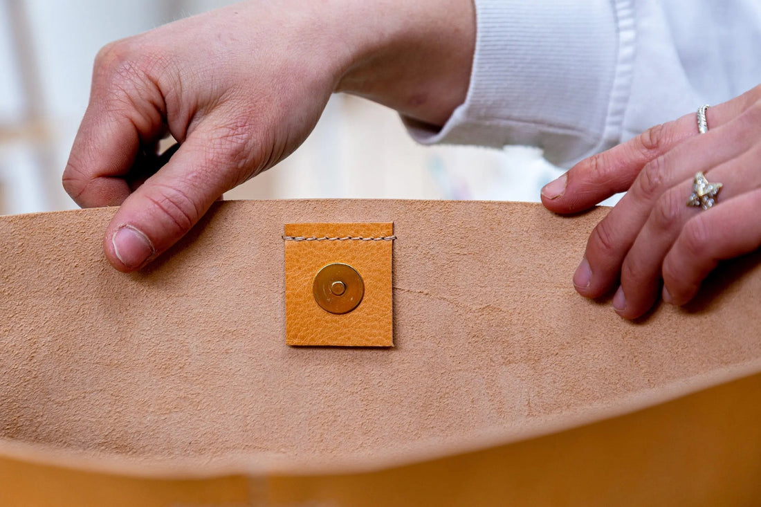 Top 5 Magnetic Fastener Styles for Leather Bags - British Leather Supplies
