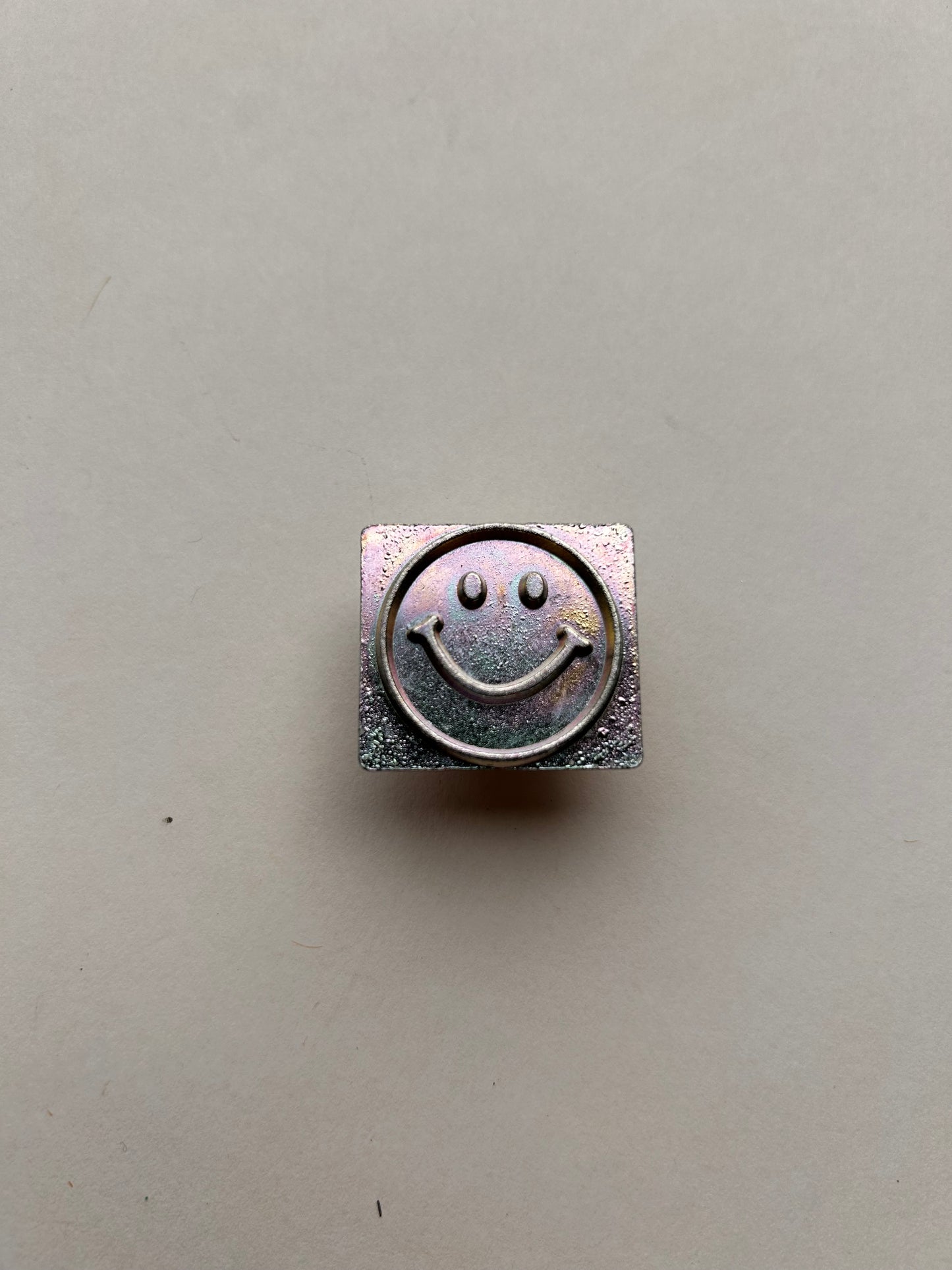 Leather Embossing Stamp Happy Face