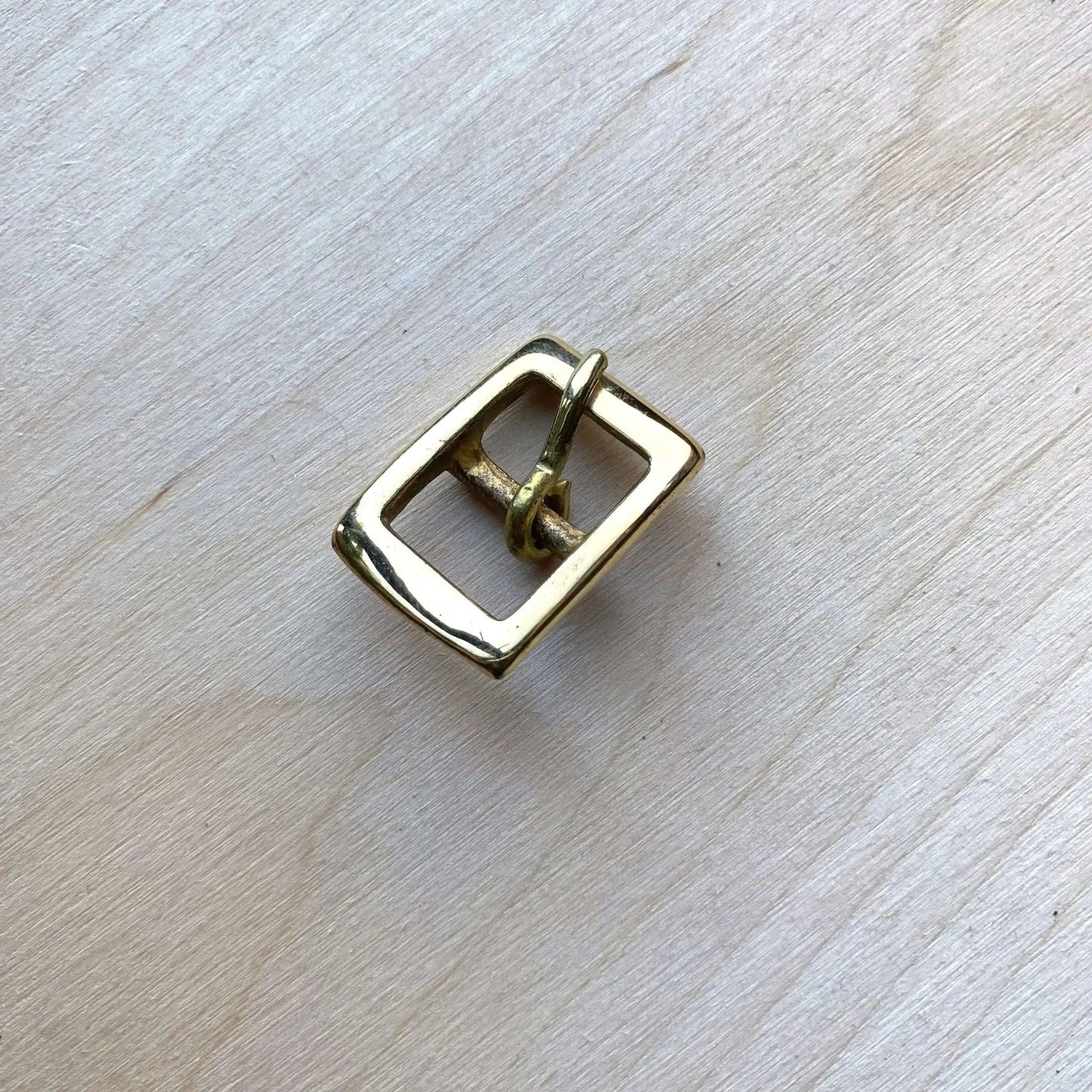 Solid Brass Buckle, Squared Frame Centre Bar Style - British Leather Supplies