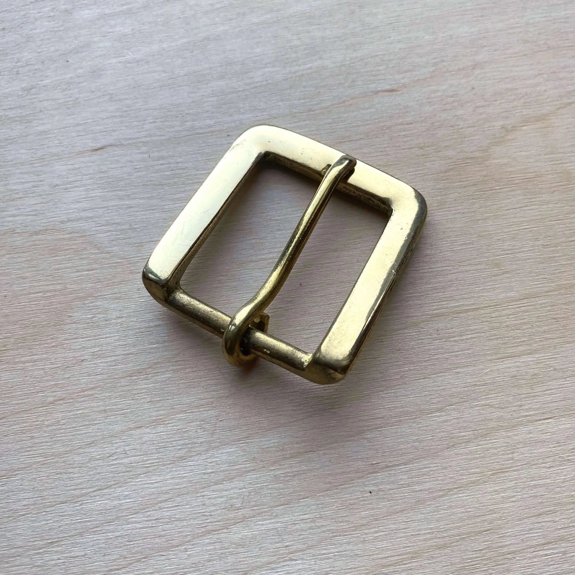 Solid Brass Buckle - Square Frame with Pin - British Leather Supplies