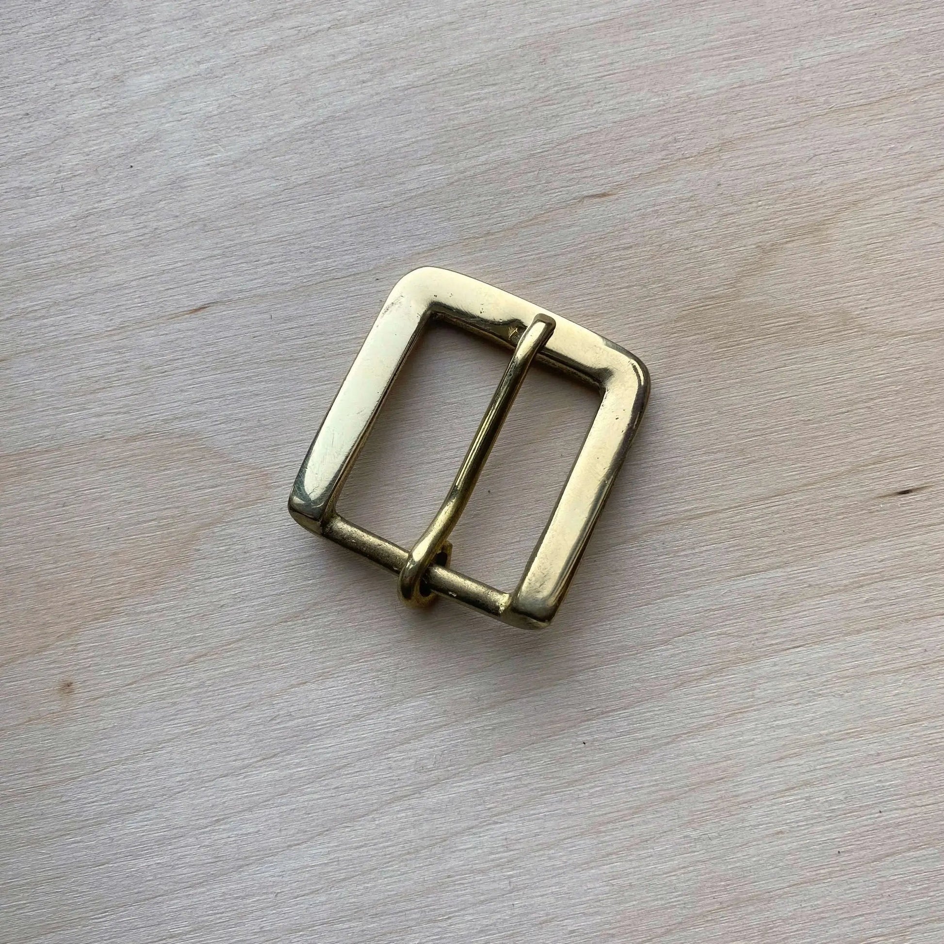 Solid Brass Buckle - Square Frame with Pin - British Leather Supplies