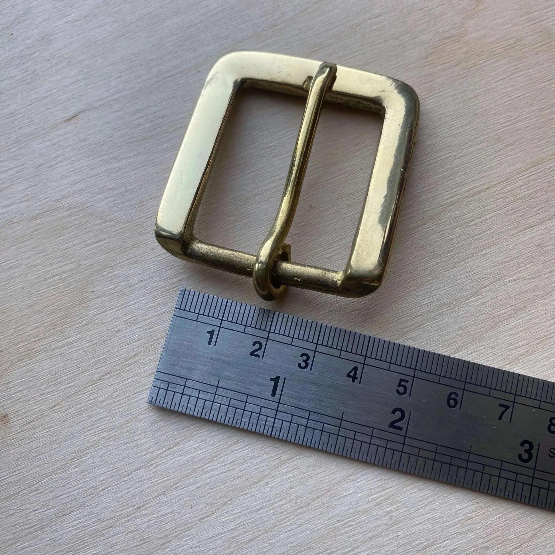 Solid Brass Buckle - Square Frame with Pin - British Leather Supplies