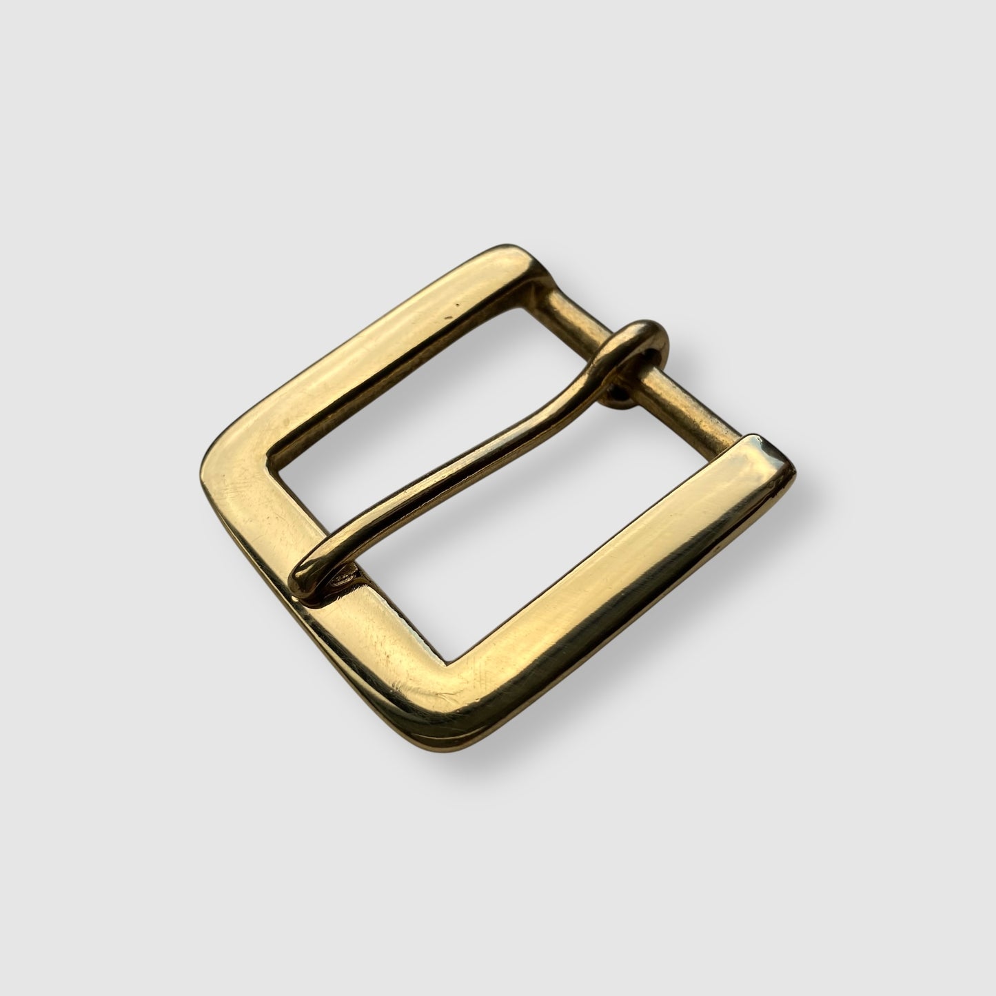 Solid Brass Buckle - Square Frame with Pin, 1.25 Inch