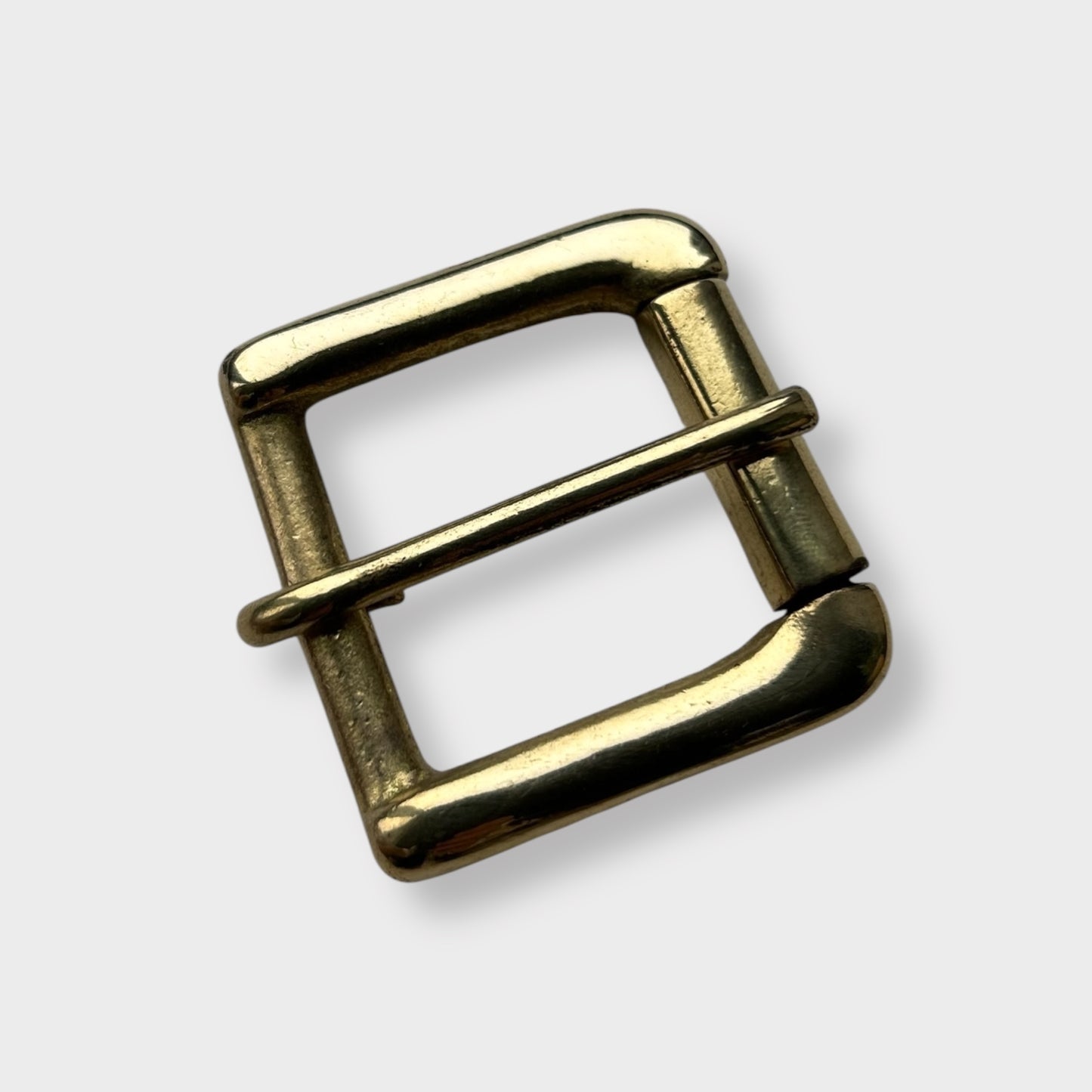 Solid Brass Belt Buckle in frame and pin style buckle with a gold colour brass frame.