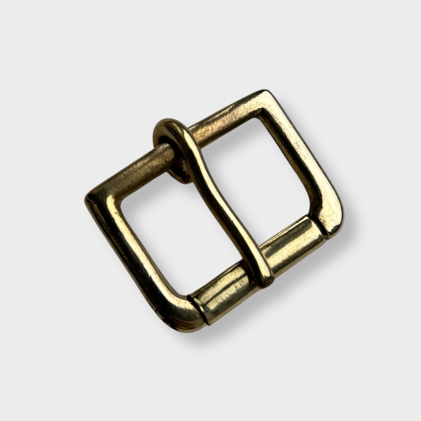 Solid Brass Belt Buckle in frame and pin style buckle with a gold colour brass frame.