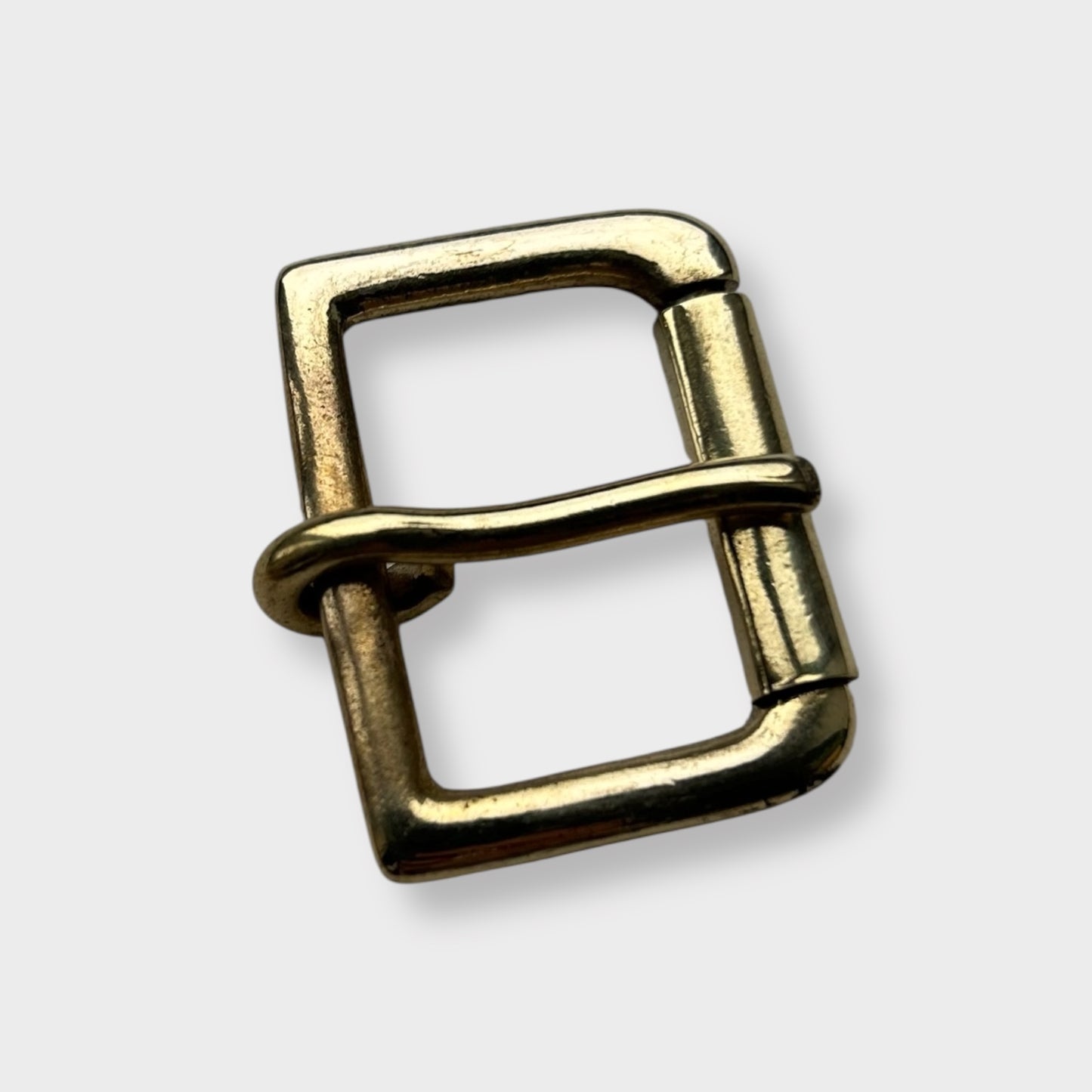 Solid Brass Belt Buckle in frame and pin style buckle with a gold colour brass frame.