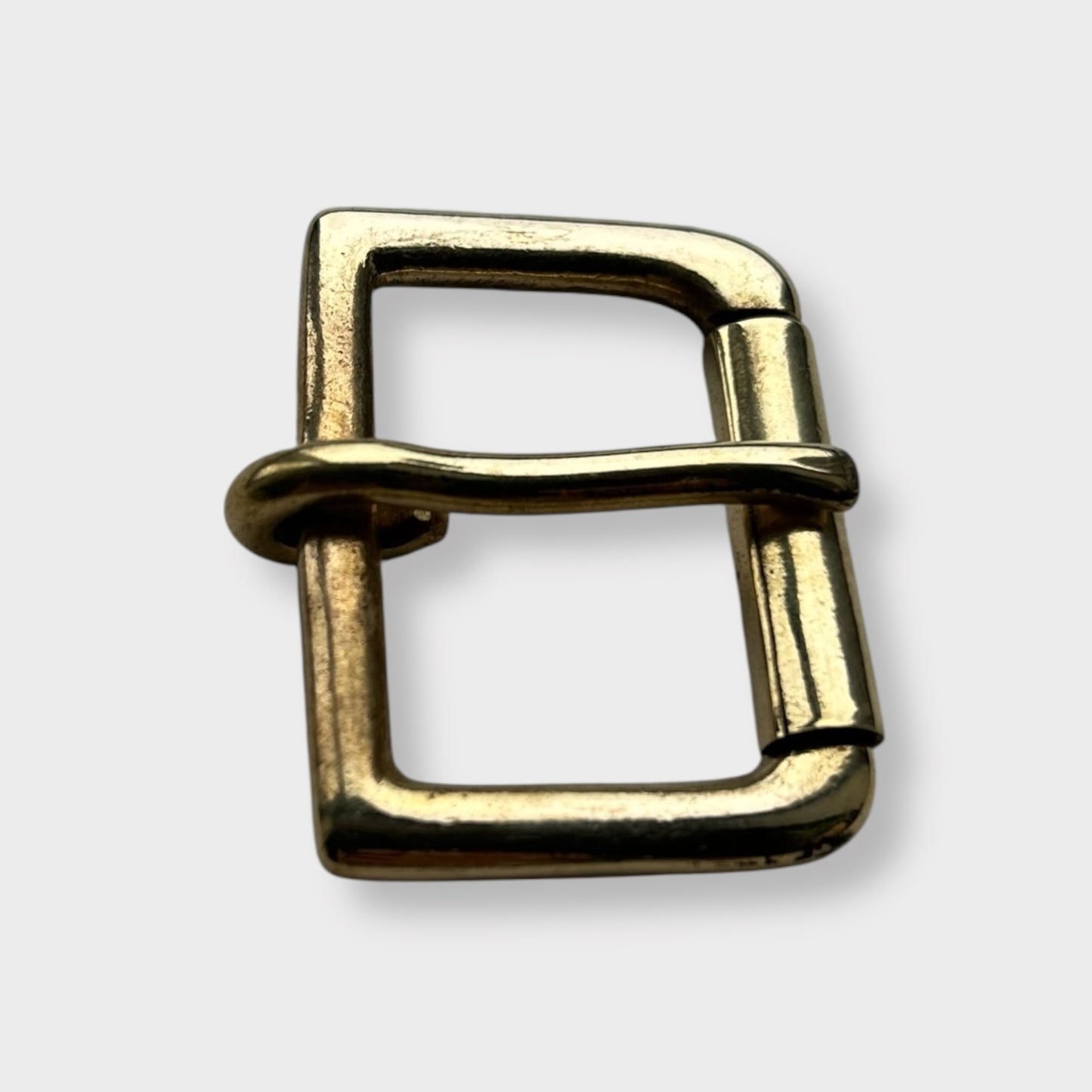 Solid Brass Belt Buckle in frame and pin style buckle with a gold colour brass frame.