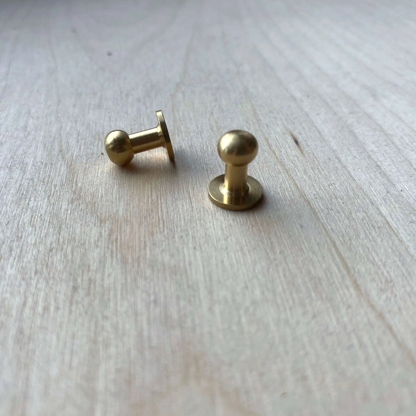 Sam Browne Leather Studs - Solid Brass or Nickel Plated - British Leather Supplies