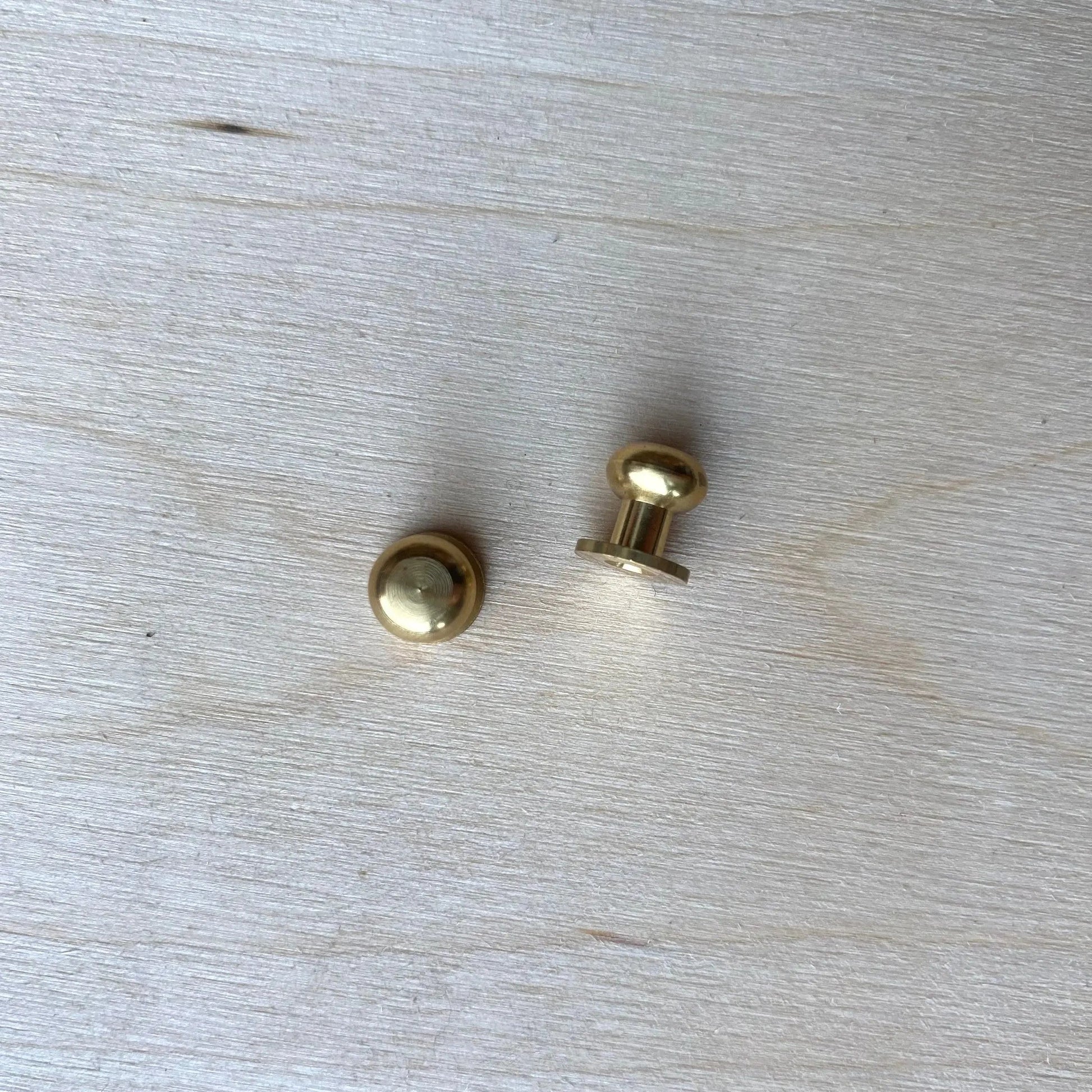 Sam Browne Leather Studs - Solid Brass or Nickel Plated - British Leather Supplies