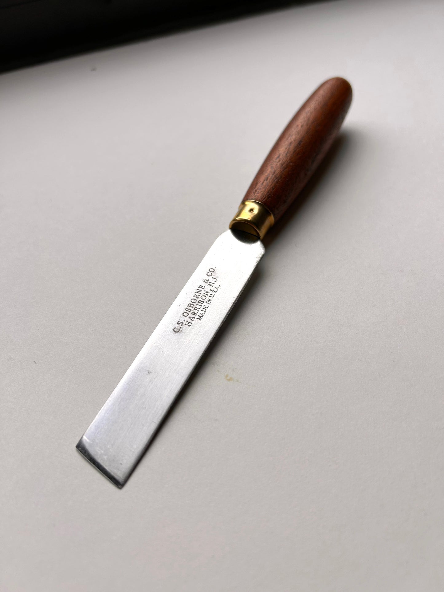 CS Osborne Square Point Leather Knife No. 76
