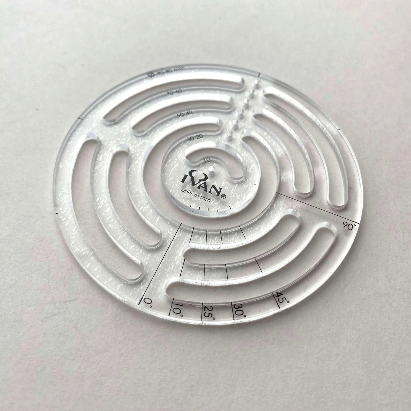 Leather Corner Radius Template Circular (Acrylic) - British Leather Supplies