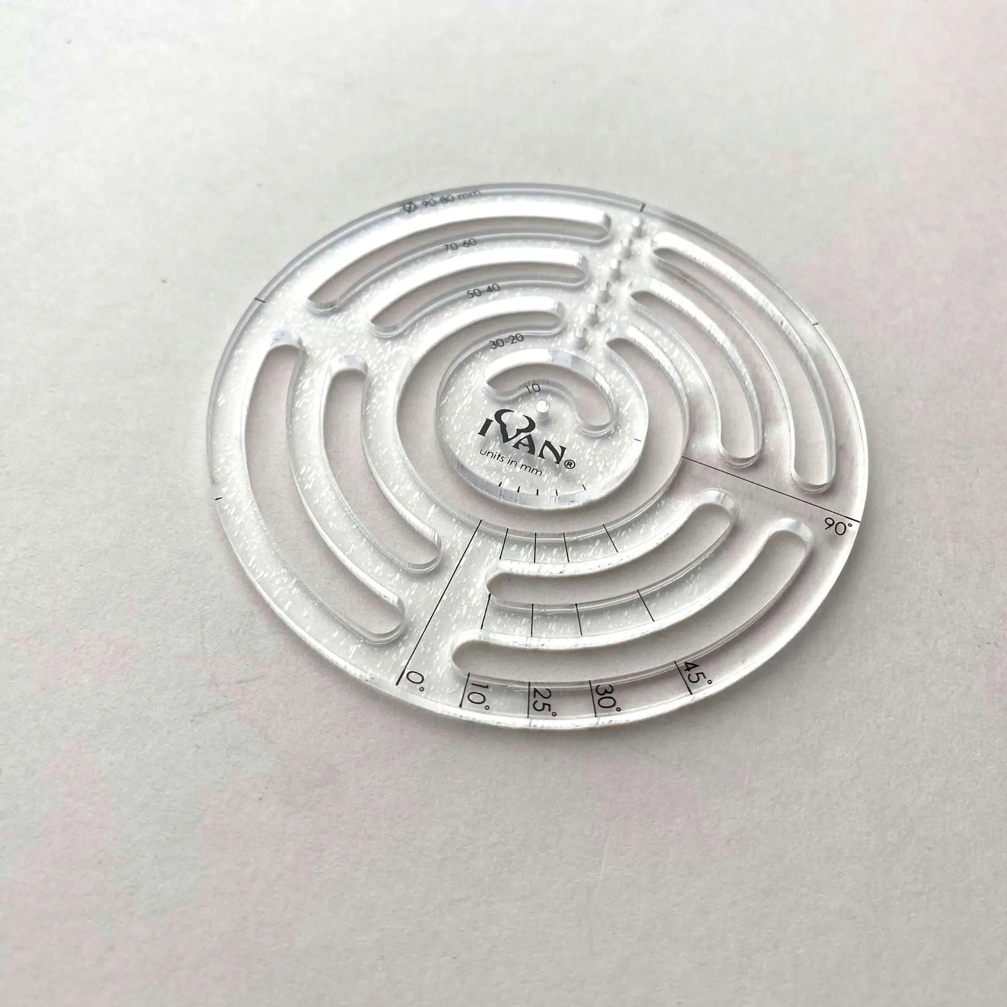 Leather Corner Radius Template Circular (Acrylic) - British Leather Supplies