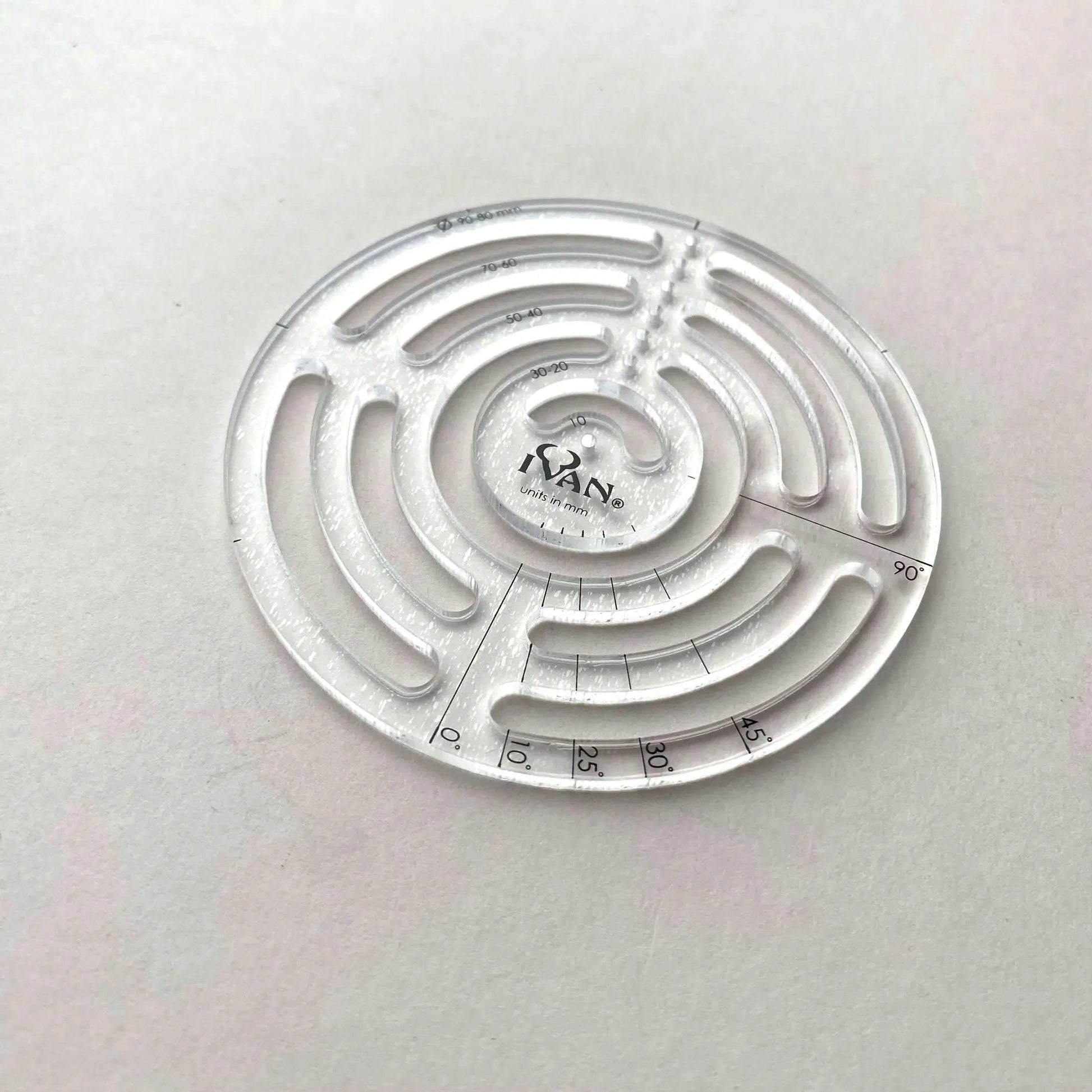 Leather Corner Radius Template Circular (Acrylic) - British Leather Supplies