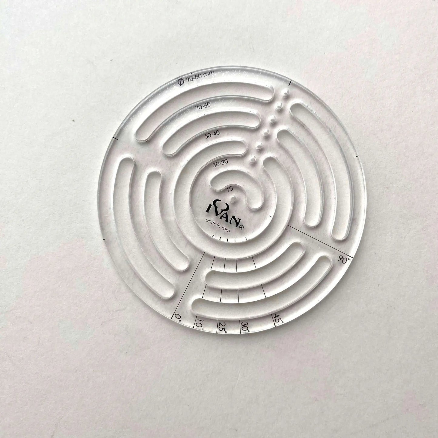 Leather Corner Radius Template Circular (Acrylic) - British Leather Supplies