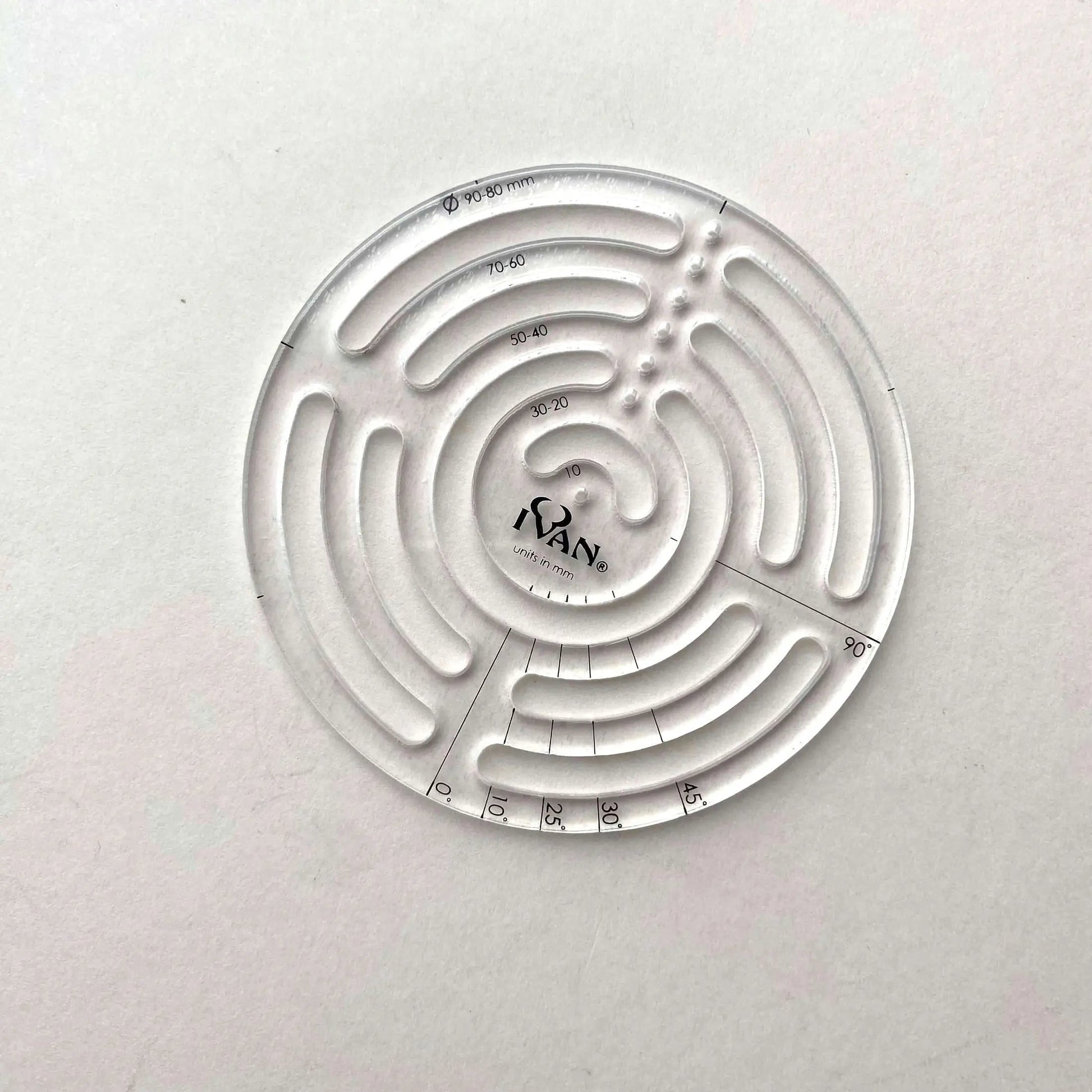 Leather Corner Radius Template Circular (Acrylic) - British Leather Supplies