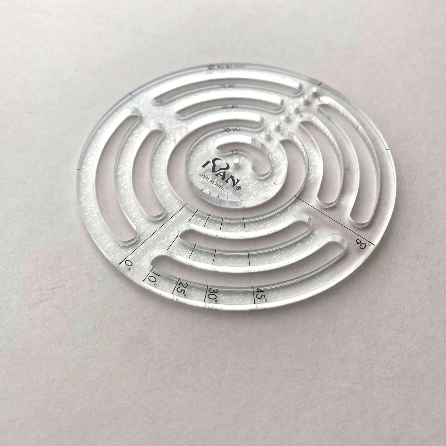 Leather Corner Radius Template Circular (Acrylic) - British Leather Supplies