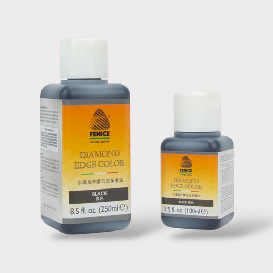 Two bottles of Fenice Diamond Edge Color on a light grey background