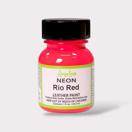 Angelus Neon Tropic Rio Red Leather Paint