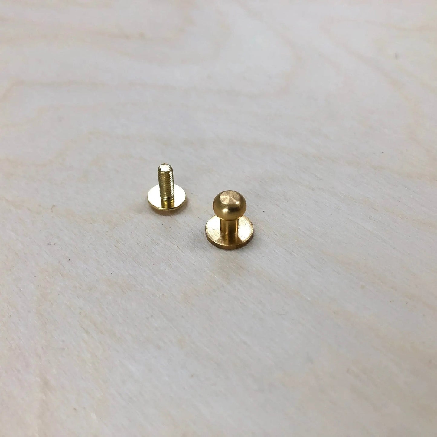 Sam Browne Leather Studs - Solid Brass or Nickel Plated - British Leather Supplies