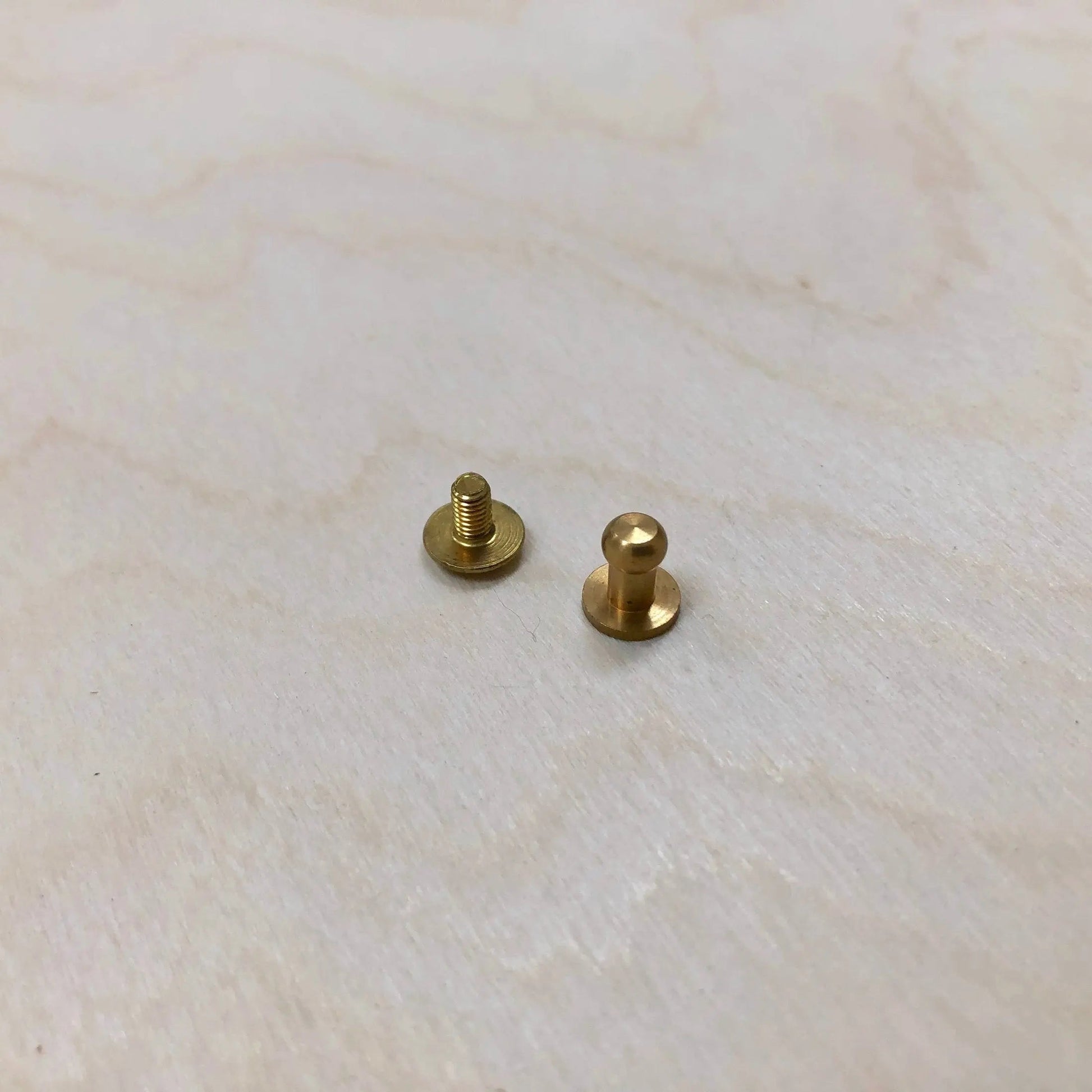 Sam Browne Leather Studs - Solid Brass or Nickel Plated - British Leather Supplies