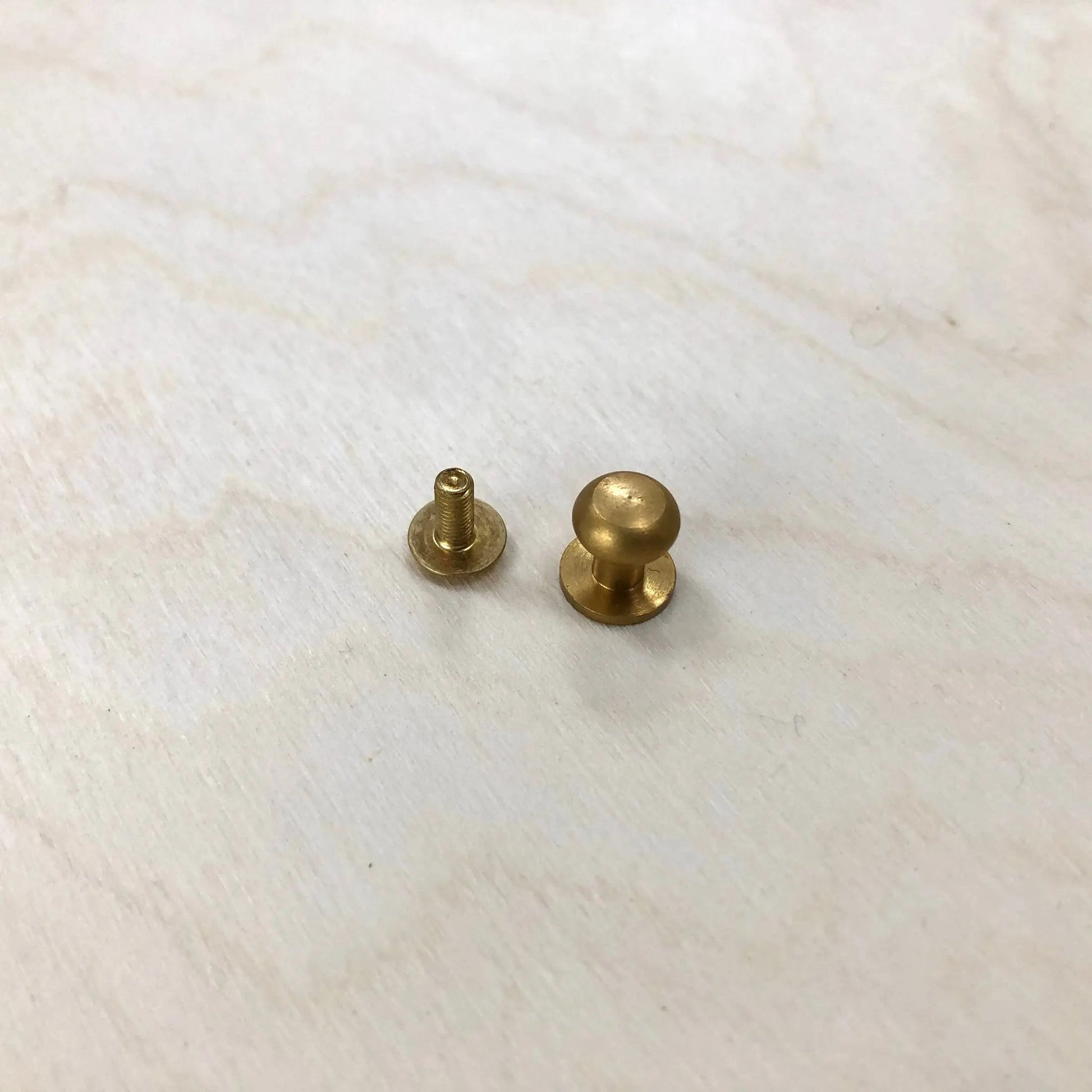 Sam Browne Leather Studs - Solid Brass or Nickel Plated - British Leather Supplies