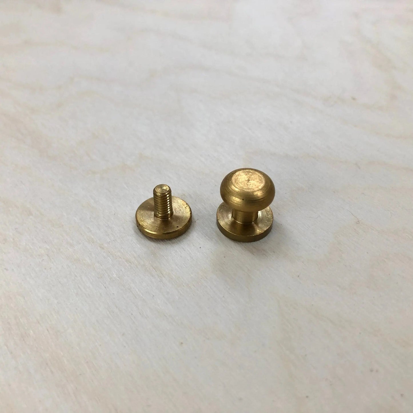 Sam Browne Leather Studs - Solid Brass or Nickel Plated - British Leather Supplies