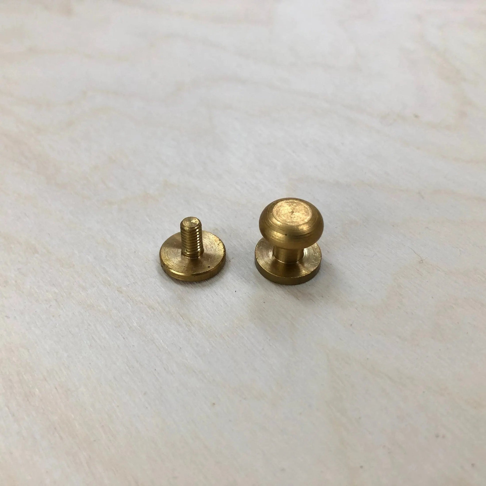 Sam Browne Leather Studs - Solid Brass or Nickel Plated - British Leather Supplies