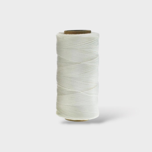 Large Spool of Waxed Thread for Leatherwork - White, 246.8m (275 yards)