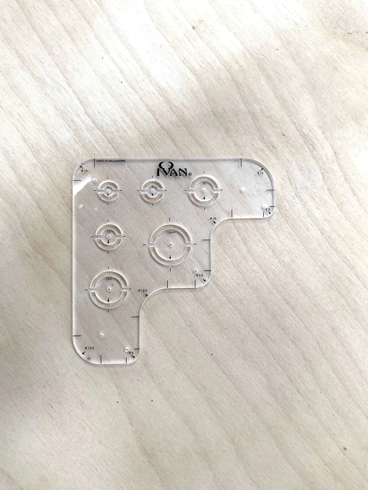 Leather Corner Radius Template (Acrylic) - British Leather Supplies