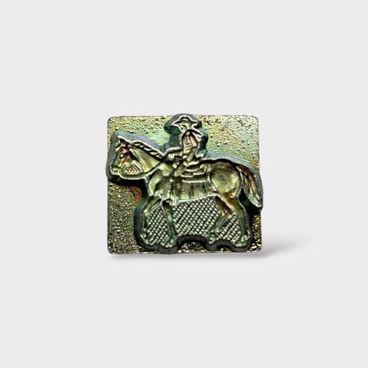 Leather Embossing Cowboy on Horse Stamp