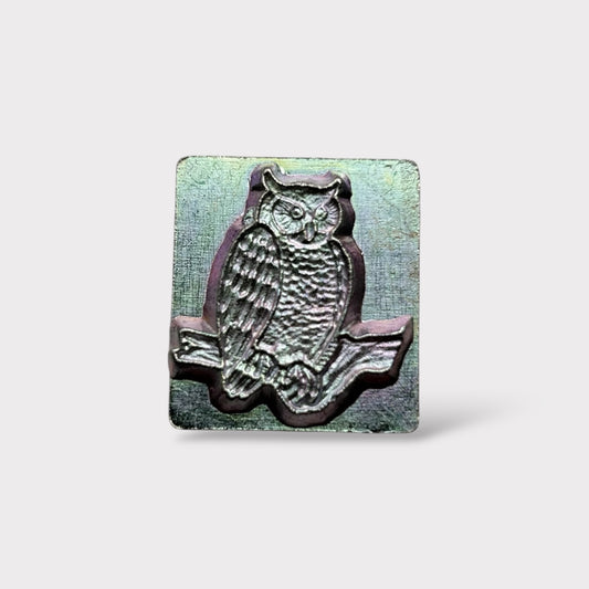 Leather Embossing Owl On Branch Stamp