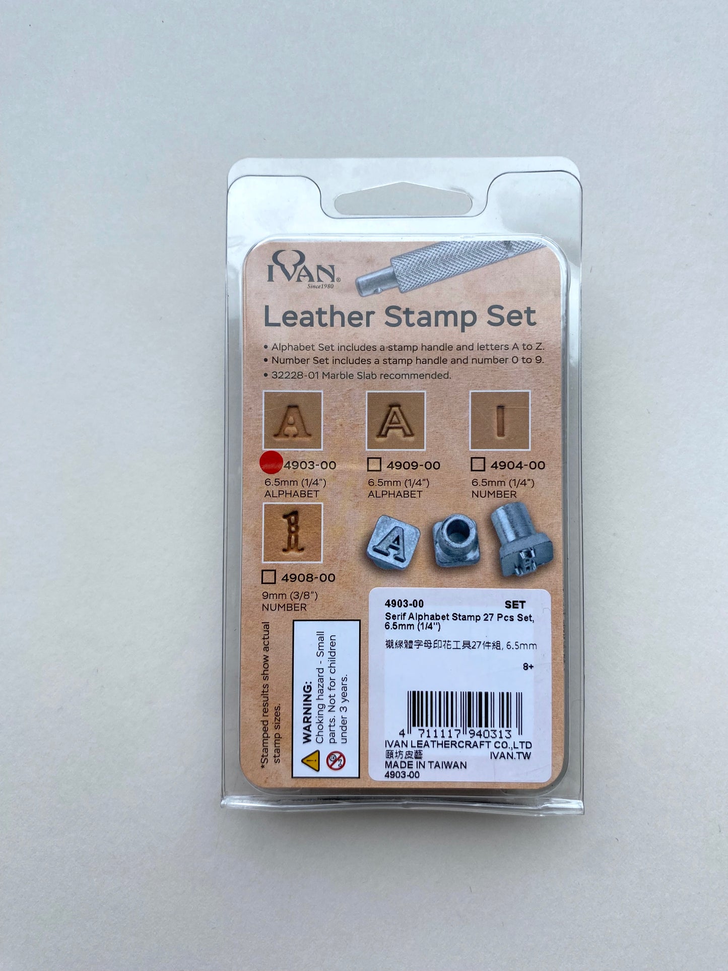 Alphabet Leather Embossing Stamp Set
