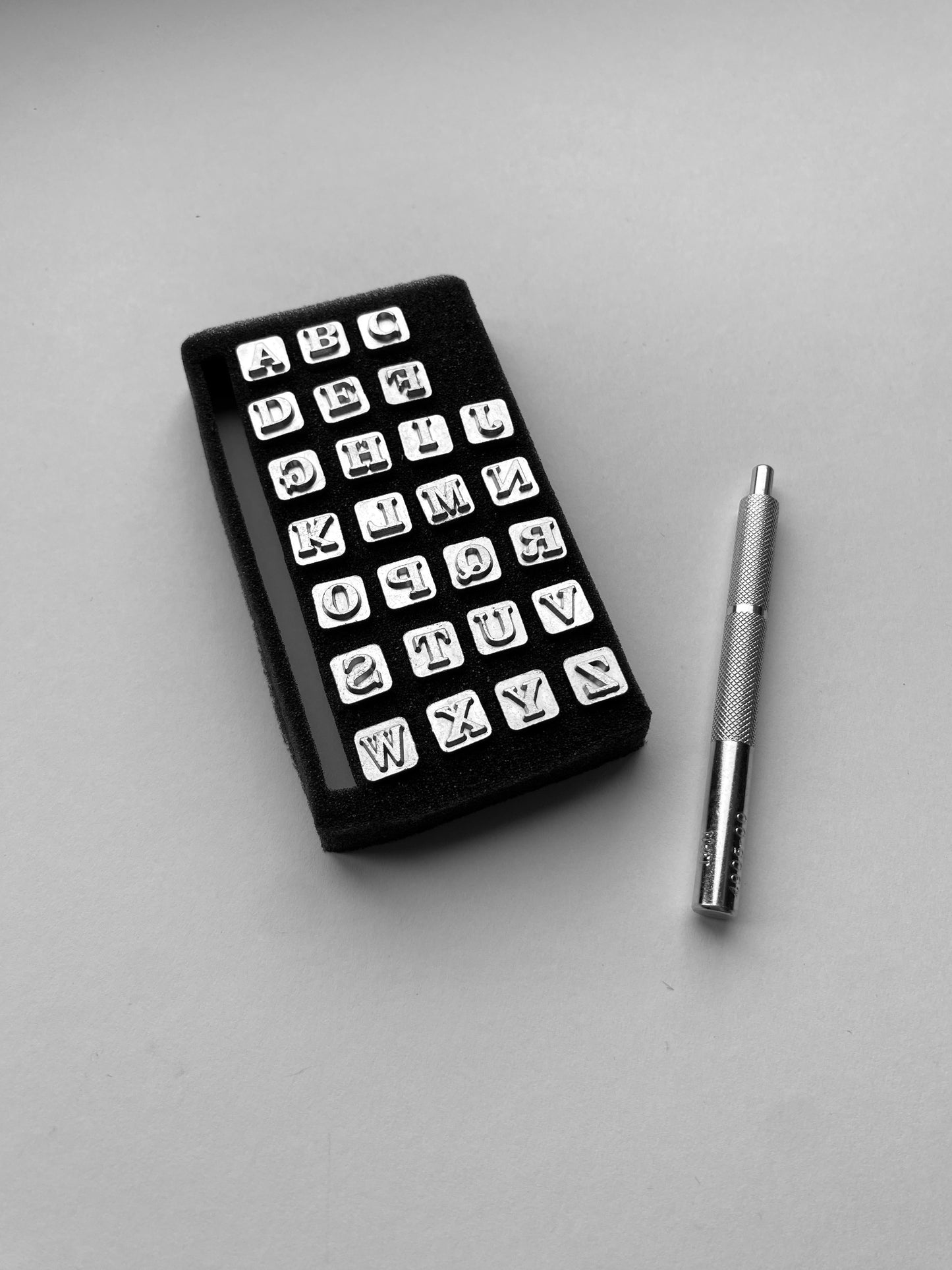 Alphabet Leather Embossing Stamp Set