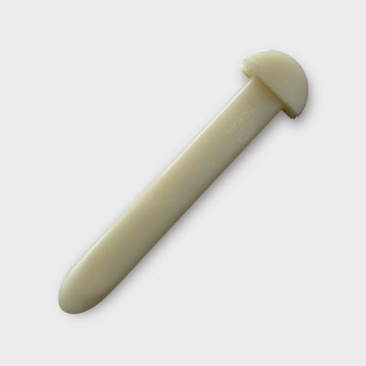 Beige nylon leather folder on a white background