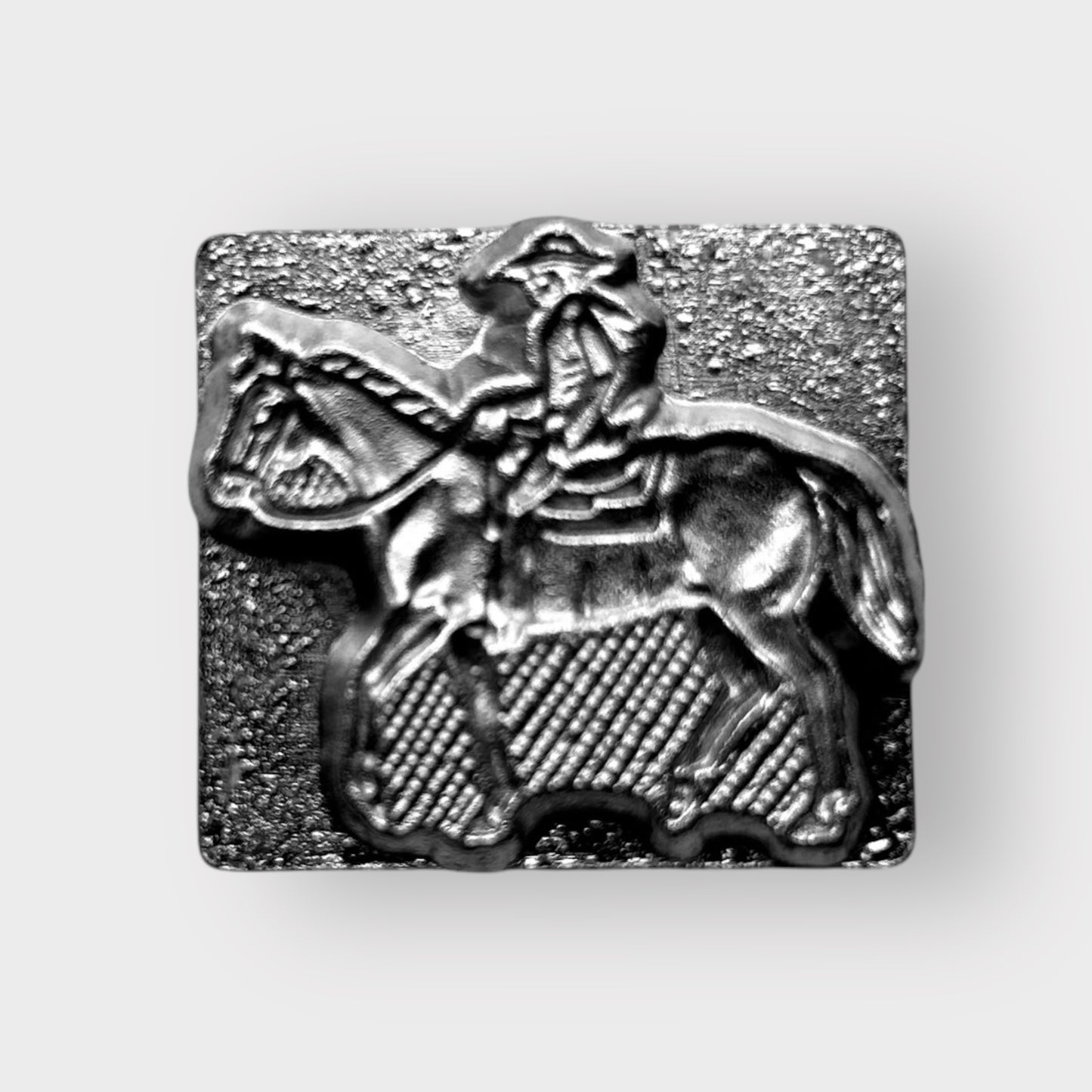 Leather Embossing Cowboy on Horse Stamp