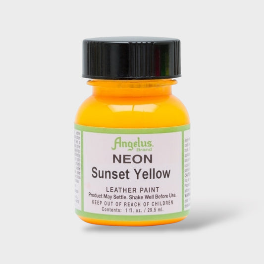 Angelus Neon Sunset Yellow Leather Paint