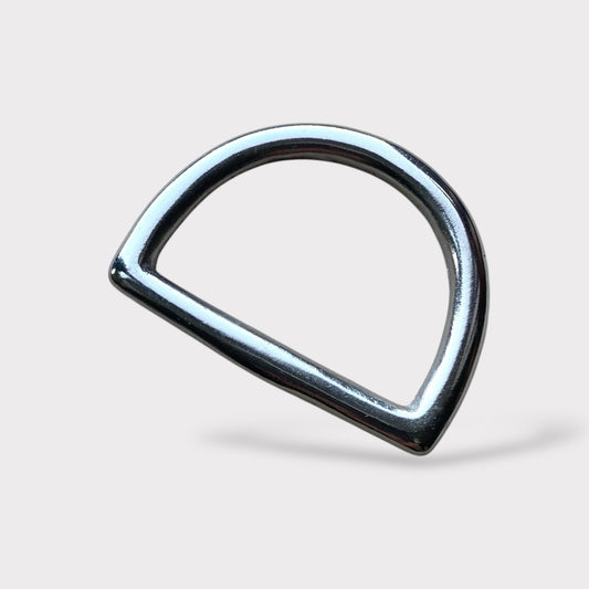 Silver D Rings, Nickel Plated (Various Sizes)