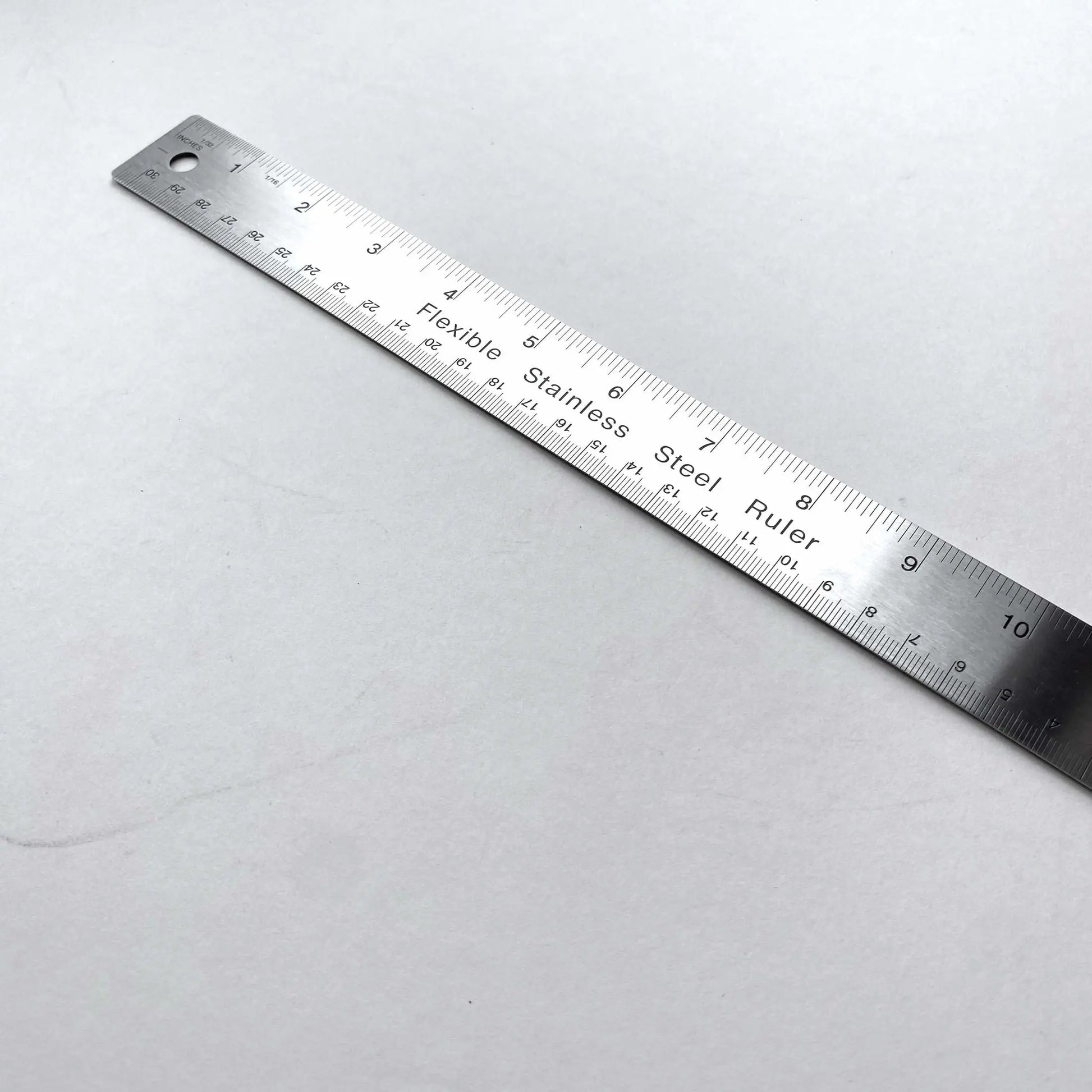 Stainless Steel Cork Backed Ruler - British Leather Supplies