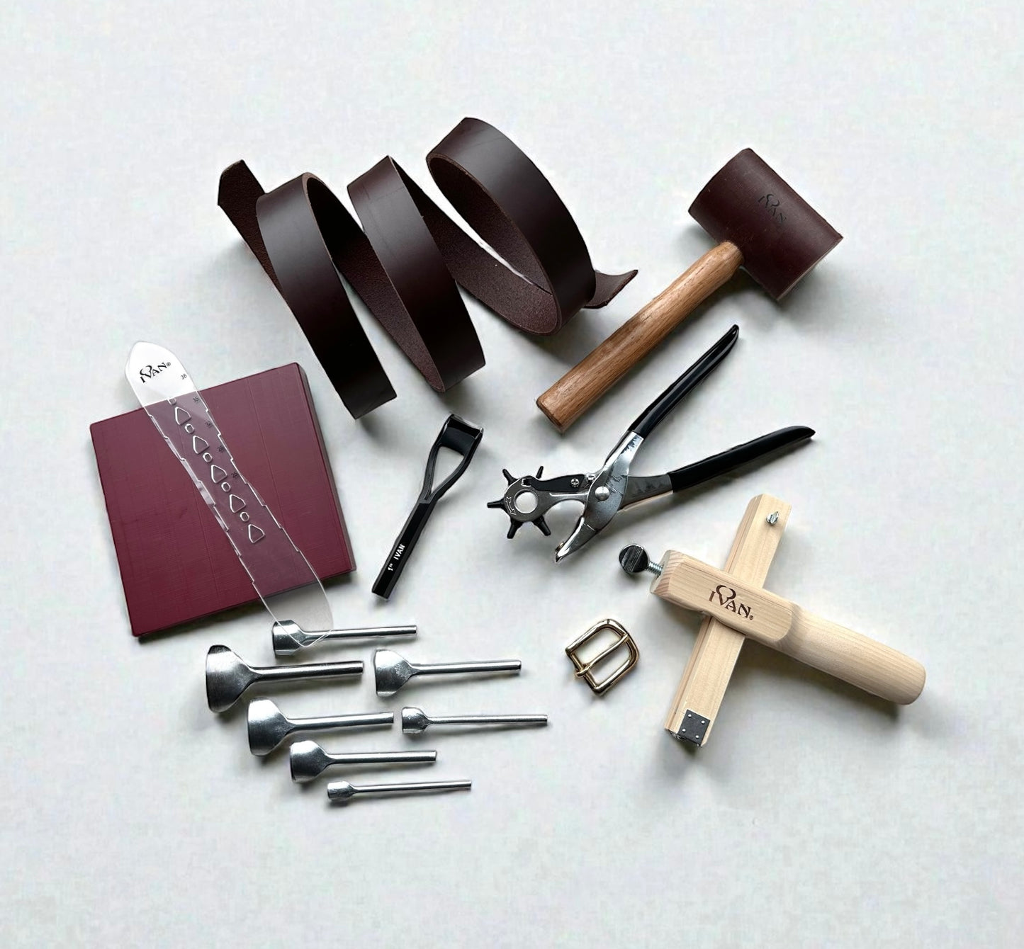 Tan Leather Belt Making Kit - Deluxe