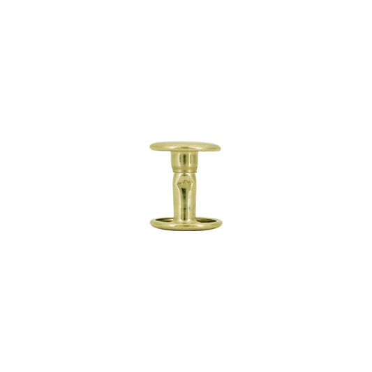 Brass Wide Leather Rivets Double Capped - 13 mm Head