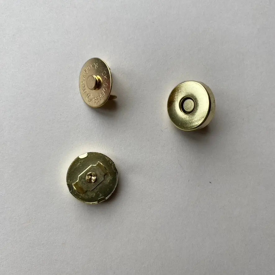 Magnetic Snap Fasteners in Gold British Leather Supplies