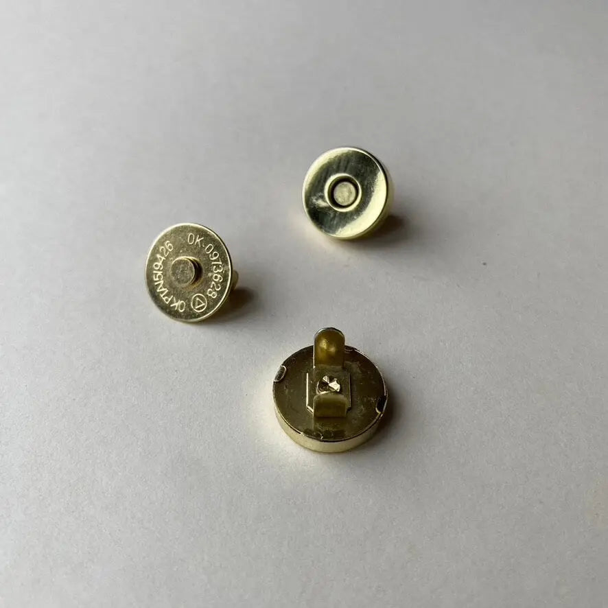 Magnetic Snap Fasteners in Gold British Leather Supplies