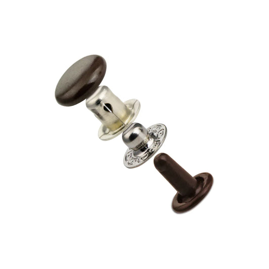 Press Studs - 10 mm, Brown