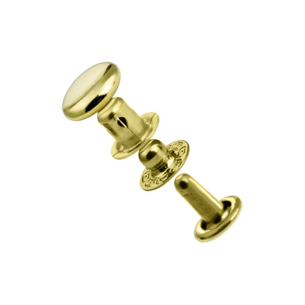 Gold Press Studs - 10 mm, Brass