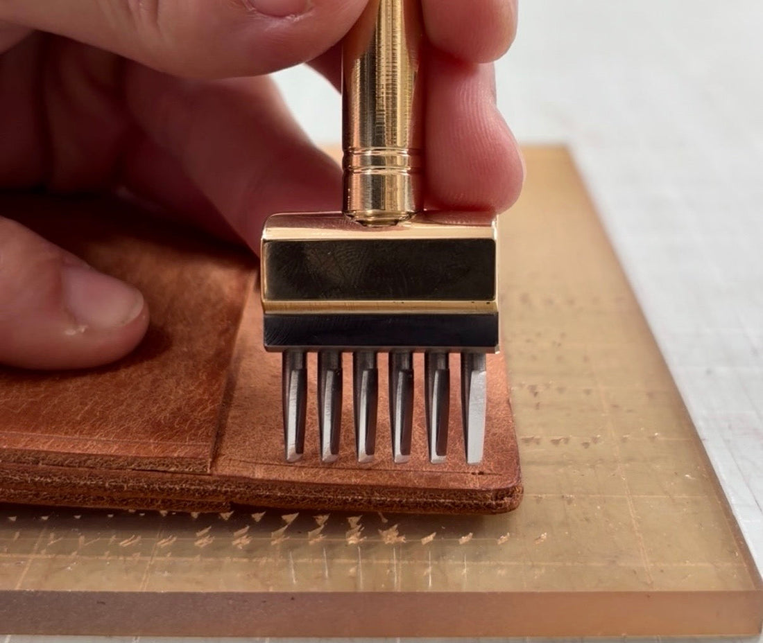 How to Punch Straight Stitching Holes with a Pricking Iron