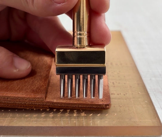 How to Punch Straight Stitching Holes with a Pricking Iron