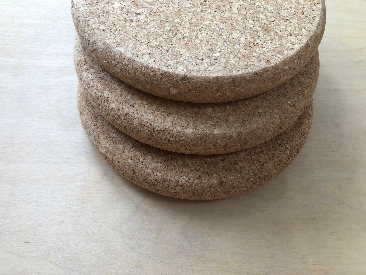 A stack of cork blocks for leathercraft