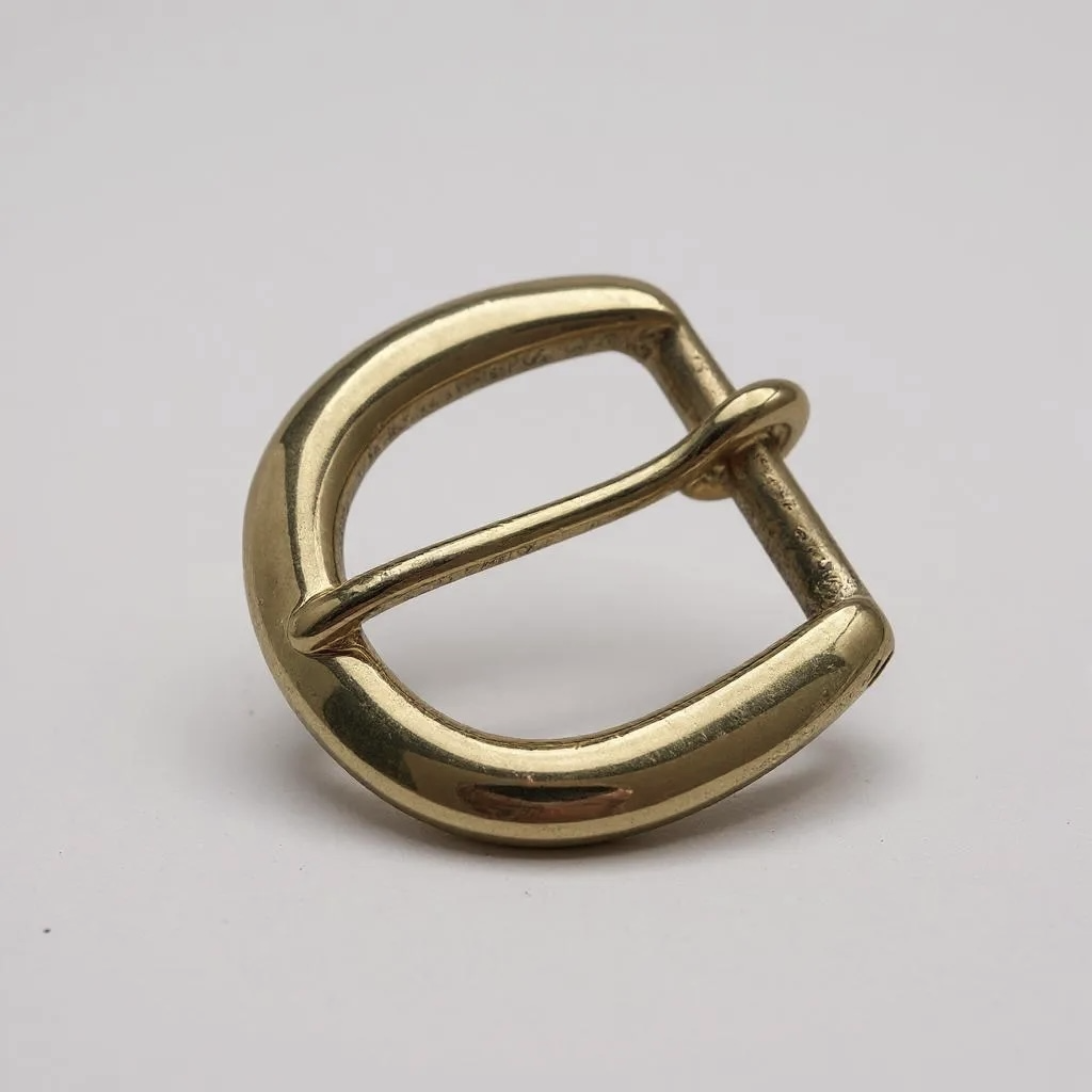 Brass Belt Buckle - D-Shaped Saddlery Style