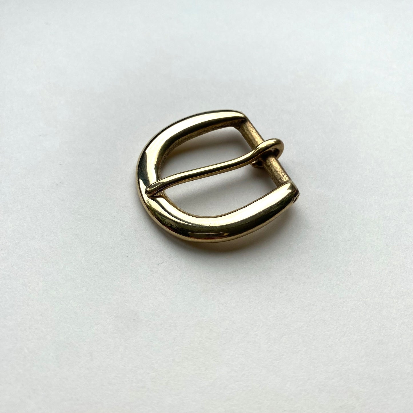 Brass Belt Buckle - D-Shaped Saddlery Style