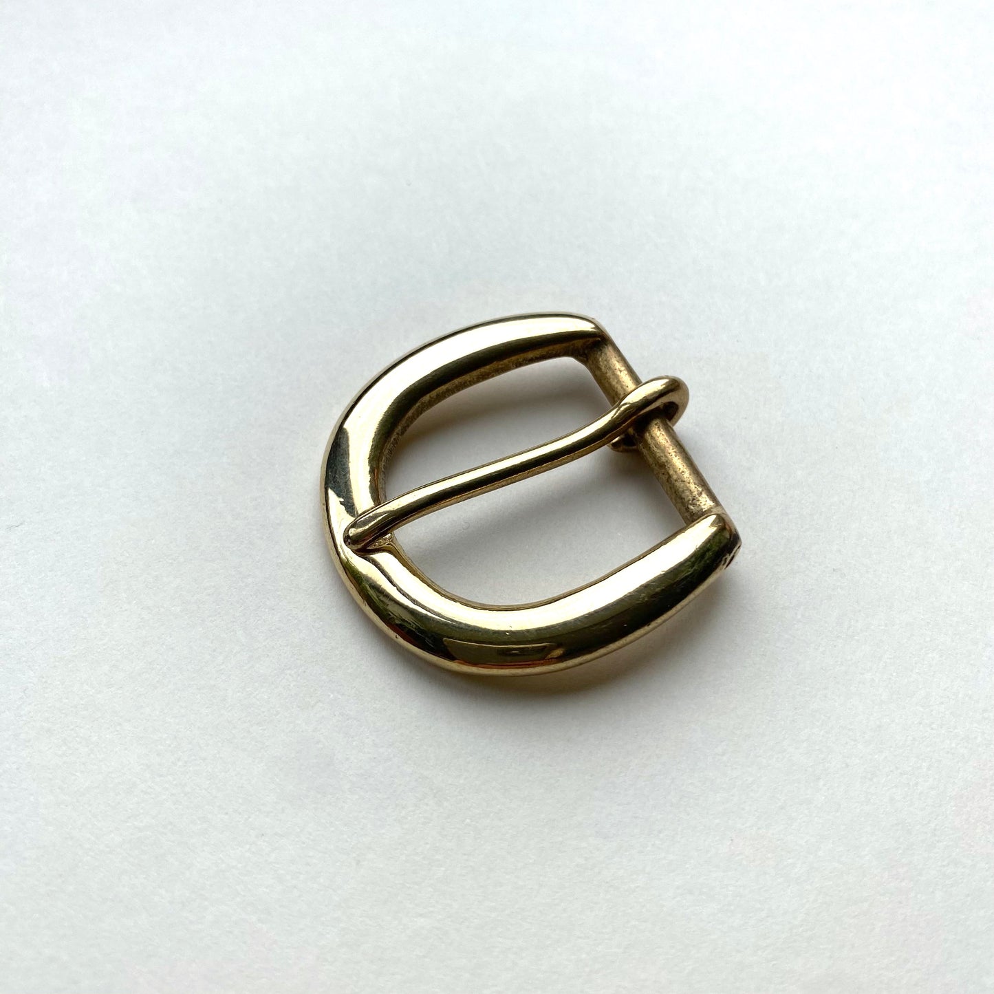 Brass Belt Buckle - D-Shaped Saddlery Style